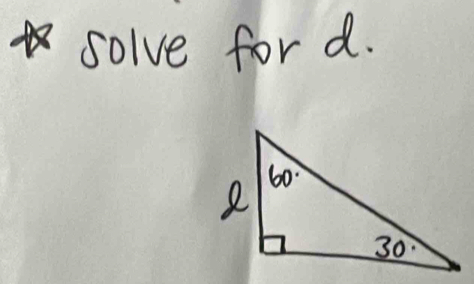 solve for d.