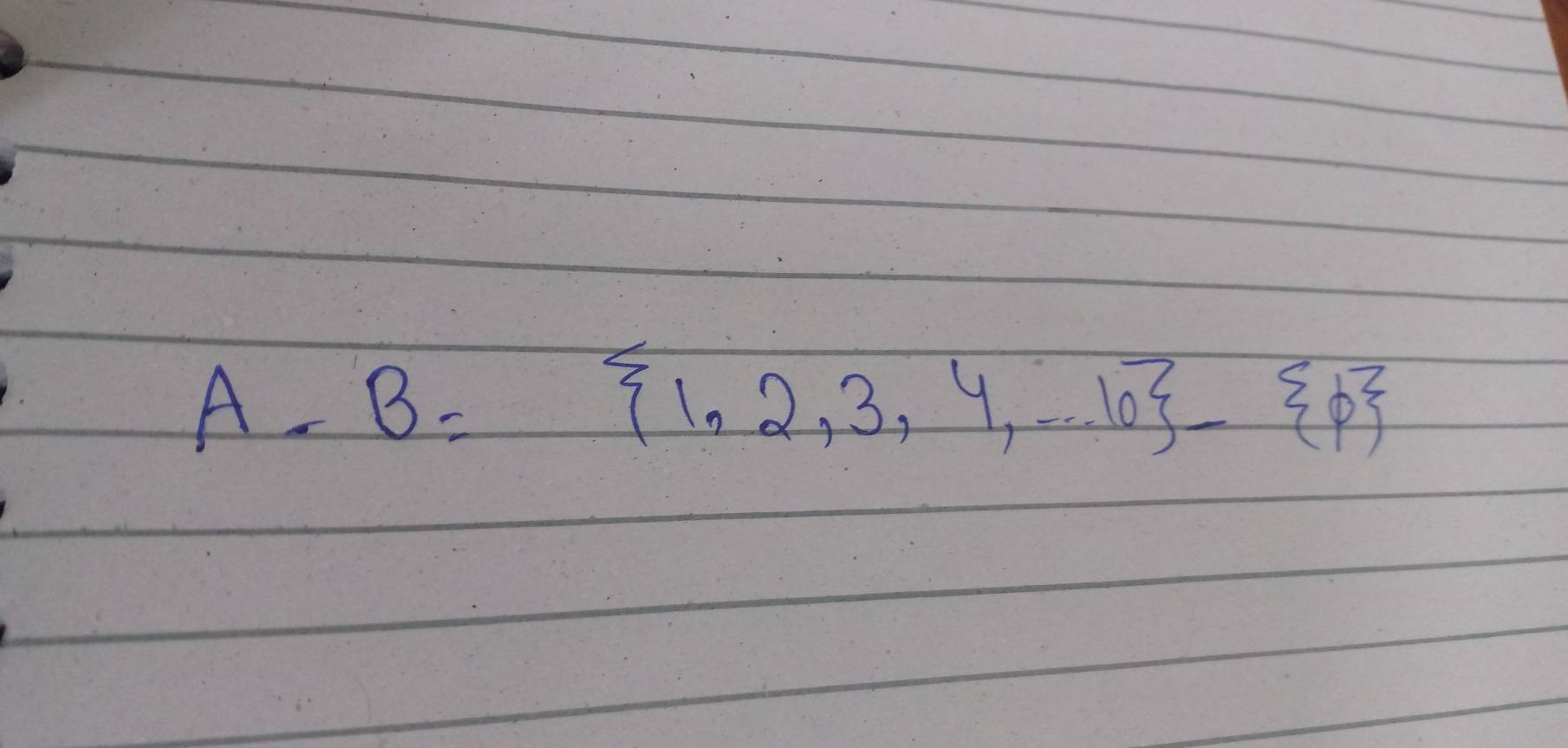 A-B= 1,2,3,4,·s 10 - p