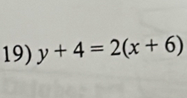 y+4=2(x+6)