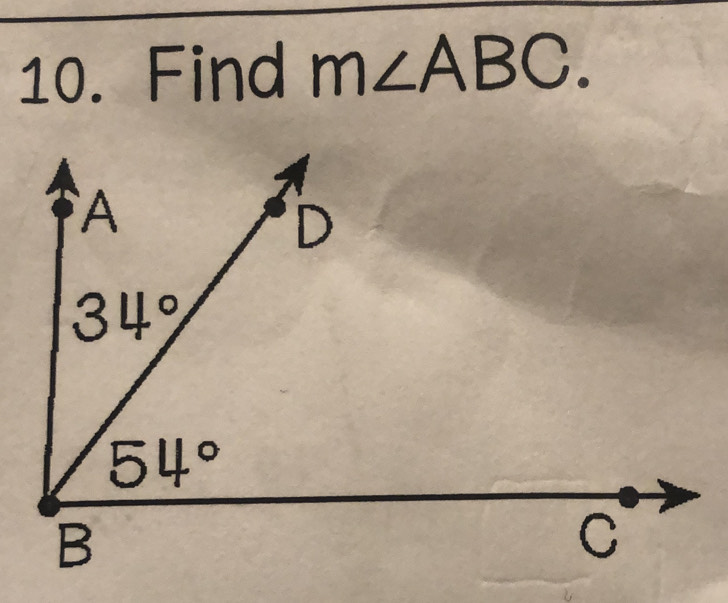 Find m∠ ABC.