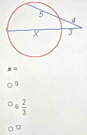 x=
9
6 2/3 
12