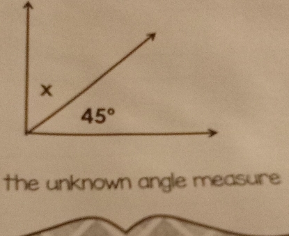 the unknown angle measure