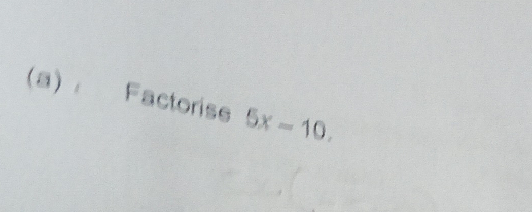 Factorise 5x-10.