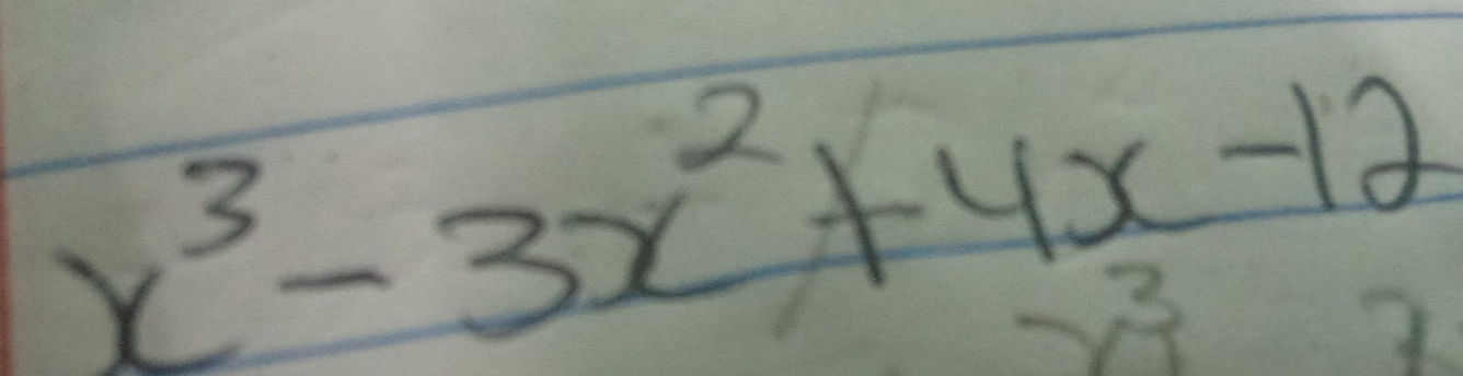 x^3-3x^2+4x-12