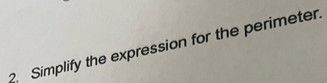 Simplify the expression for the perimeten