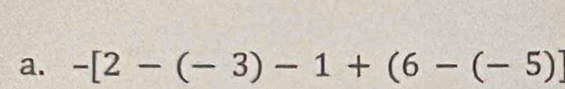 -[2-(-3)-1+(6-(-5)]