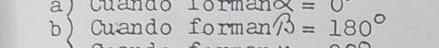 ± nalpha =0
b) Cuando forman beta =180°