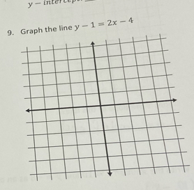 — intérce 
9. Graph the line y-1=2x-4