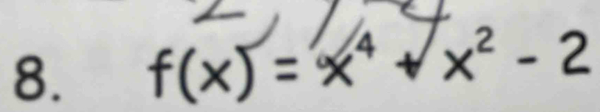 f(x) = x⁴ + x² - 2