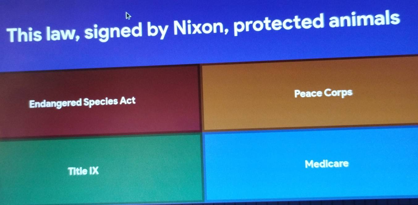 This law, signed by Nixon, protected animals