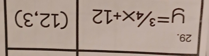 y=3/4x+12 (12,3)