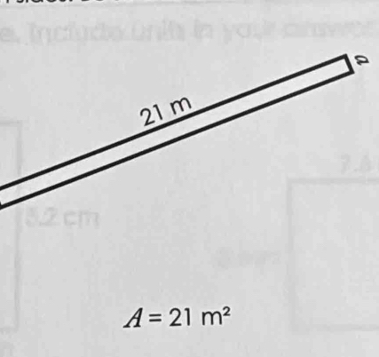 A=21m^2