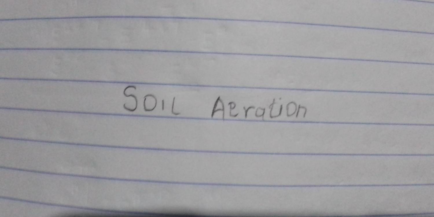 Soll Aeration