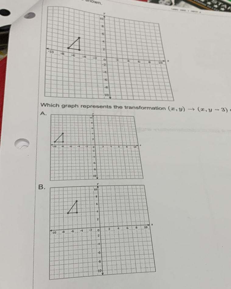 shown.
(x,y)to (x,y-3)