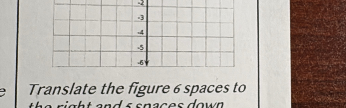 -2
-3
-4
-5
-6
Translate the figure 6 spaces to