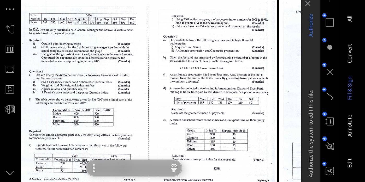 Solved: jo s Required: i) Using 2001 as the base year, the Laspeyre's ...