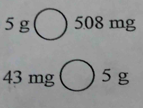 5g□ 508mg
43mg  □ /□   5 g