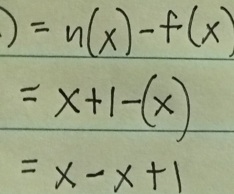 ) =n(x)-f(x)
=x+1-(x)
=x-x+1