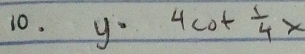 y= 4cot  1/4 x