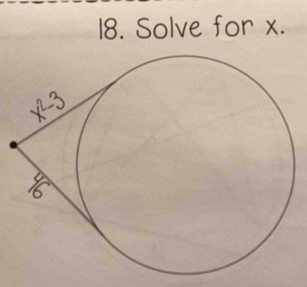 Solve for x.