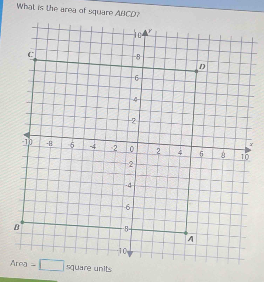 What is the area of square ABCD?