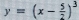 y=(x- 5/2 )^3