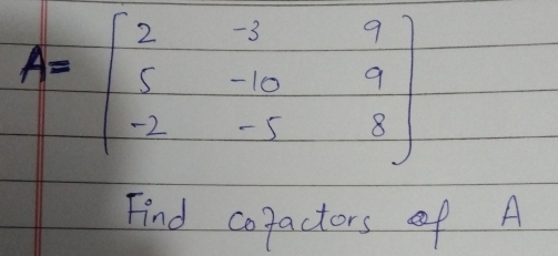 Find coractors of A