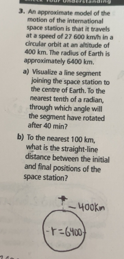 Solved: voür Understanding 3. An approximate model of the motion of the ...