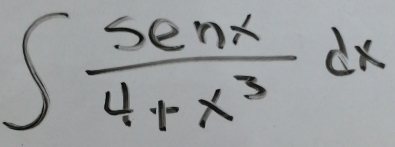 ∈t  senx/4+x^3 dx