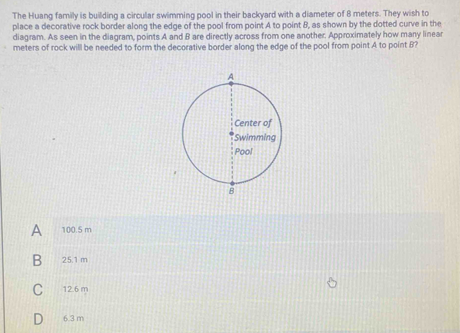 Solved: The Huang family is building a circular swimming pool in their ...