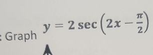 Graph y=2sec (2x- π /2 )