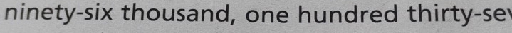 ninety-six thousand, one hundred thirty-sev