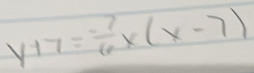 y+7= (-7)/6 x(x-7)