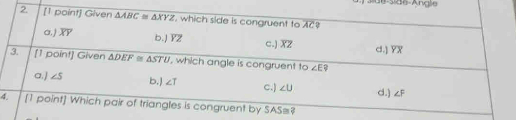 si d e-Side-Angle
4