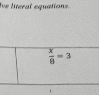 lve literal equations.