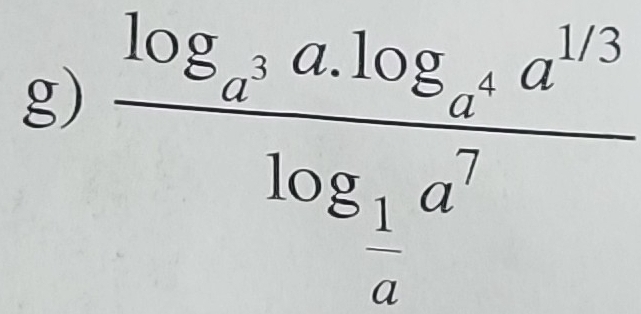 frac log _a(a.1og_2a^(1/3)log _ 1/a a^7