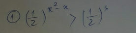 ( 1/2 )^x^2-x>( 1/2 )^6