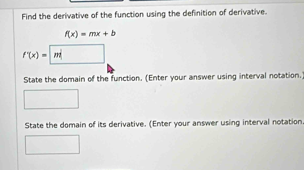 Solved: Find the derivative of the function using the definition of ...