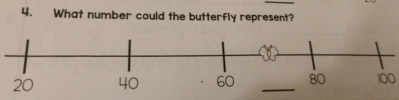 What number could the butterfly represent?
100