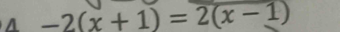 A -2(x+1)=2(x-1)