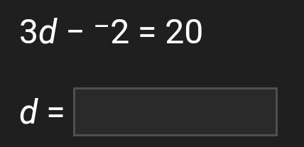 3d-^-2=20
d=□