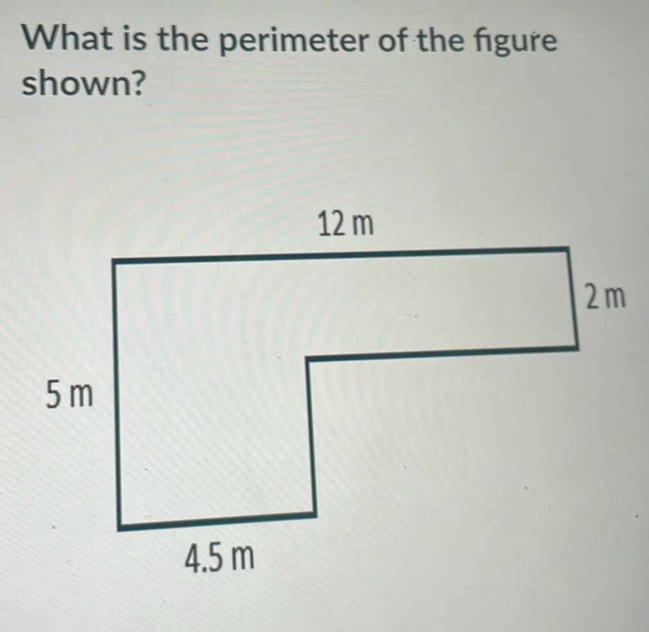 What is the perimeter of the fgure 
shown?