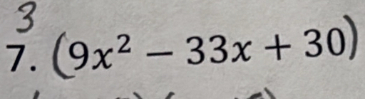 (9x² − 33x + 30)