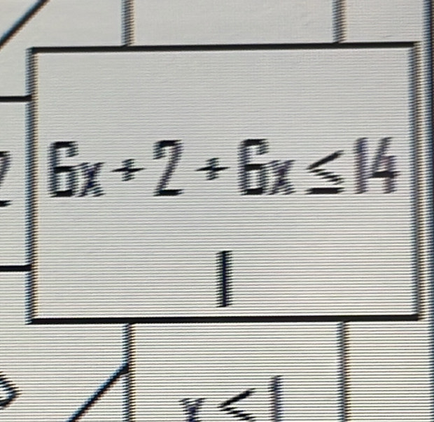 6x+2+6x≤ 14