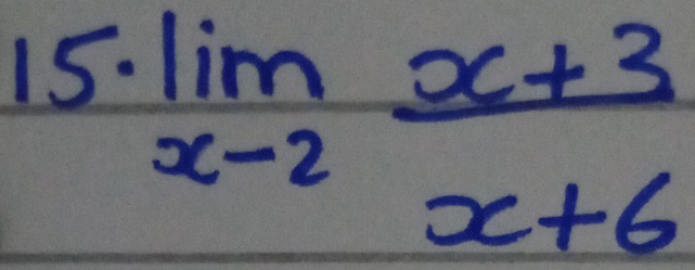 limlimits _xto 2 (x+3)/x+6 