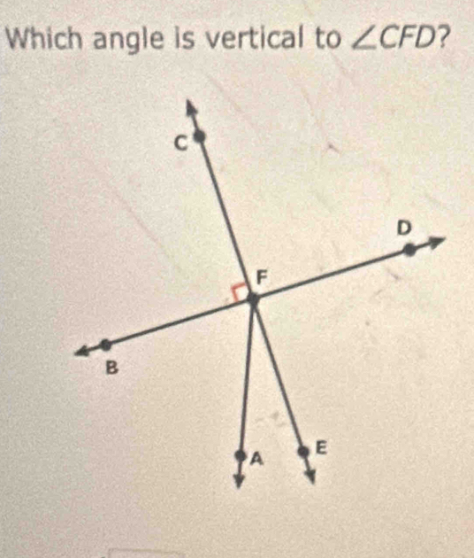 Which angle is vertical to ∠ CFD 2