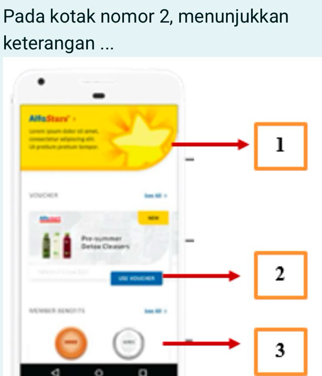 Pada kotak nomor 2, menunjukkan 
keterangan ...