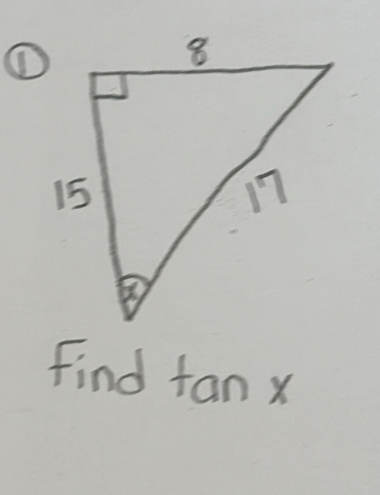 ① 
find tan x