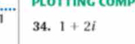 Plotting comp 

34. 1+2i