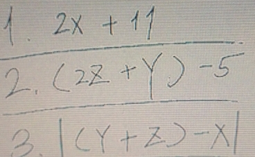  1/2  (2x-1;)/(2x+y)-5 